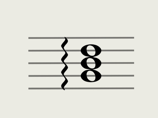 pauta musical com símbolo arpejo 